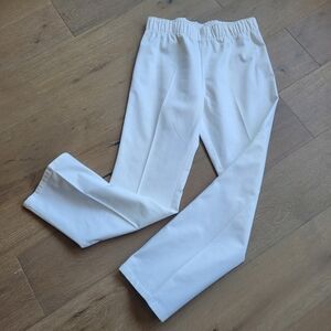 EUC Soft Surroundings Pants Women's sz L White Pull-on Straight Trouser Pants